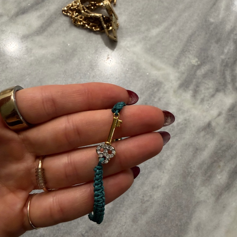 Juicy Couture woven bracelets Pink and Blue Set
